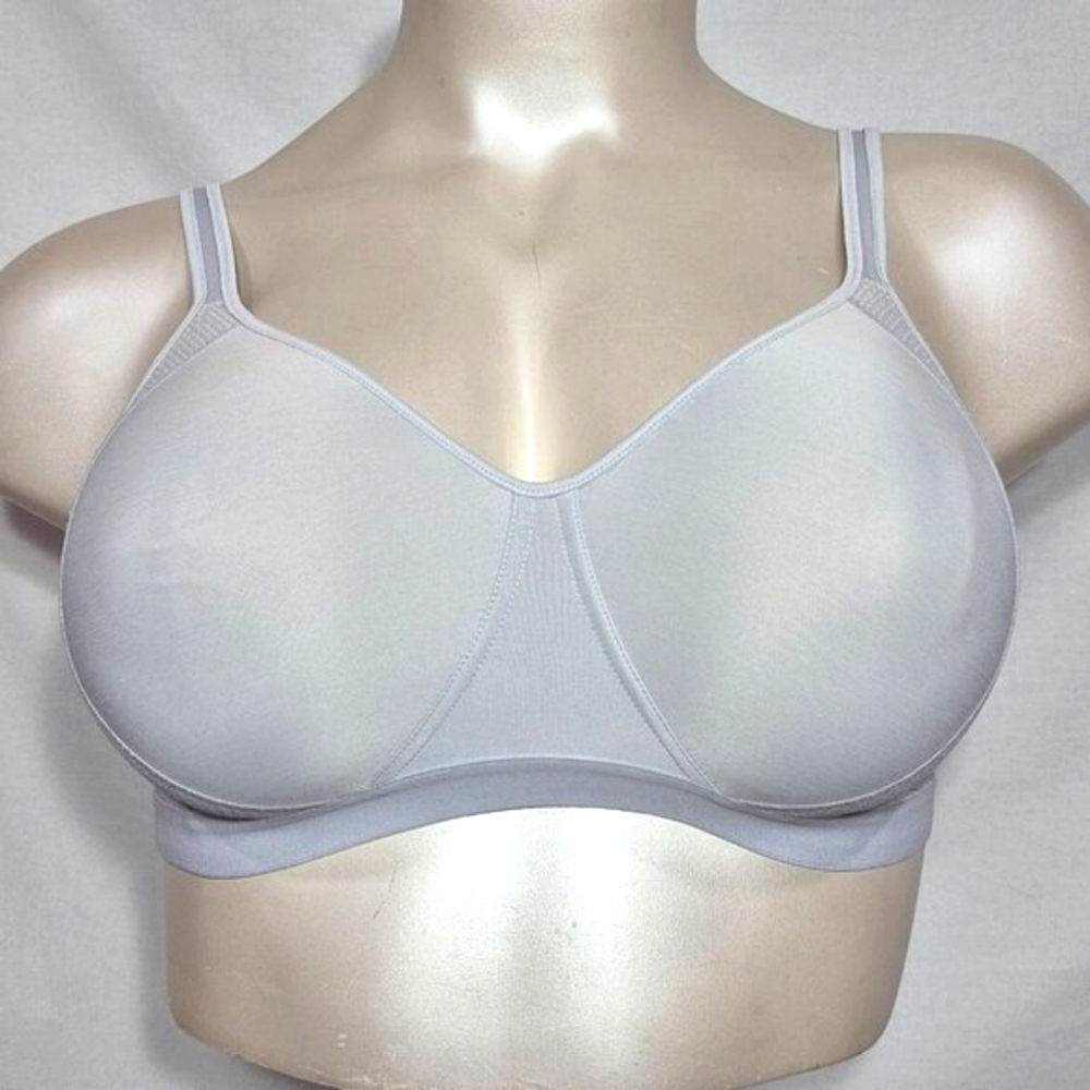 2XL Hanes HCX3 G507 HBG7 X-Temp Foam‎ Wireless Wire Free Sports Bra Light Gray